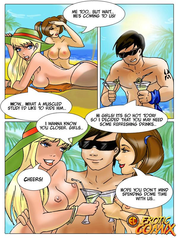Anime Girl Naked On Beach - Stud picks up slutty bikini girls on the beach and ass fucks them - voyeur  comics - 9 Pics | Hentai City
