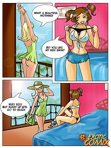 Stud picks up slutty bikini girls on the beach and ass fucks them - voyeur comics