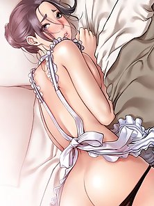 Staying with Ajumma (webtoon) - Busty hentai stepmom has a fine fucking ass