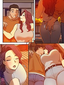 Delivery MILF: Friend's Mom + Aunt - Busty mature women get a thick creampie
