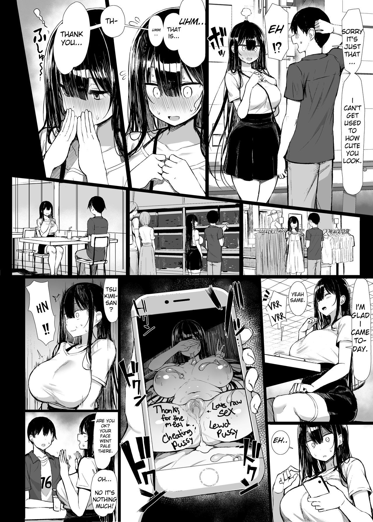 The Pure Girlfriends Fall 2 - Busty manga girlfriend blackmailed by bastard into public fuck