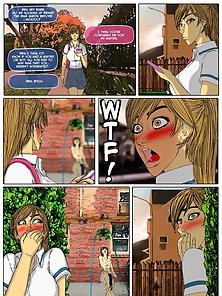 Incestral Affairs 3 - Schoolgirl spies twin sisters fucking outdoors in dirty comics