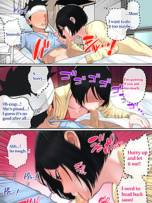 Mom Looks After Me in the Hospital - Hentai milf fucks her son since he can't jerk off