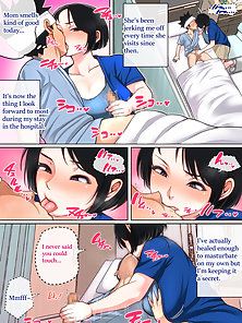 Mom Looks After Me in the Hospital - Hentai milf fucks her son since he can't jerk off