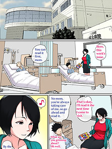 Mom Looks After Me in the Hospital - Hentai milf fucks her son since he can't jerk off