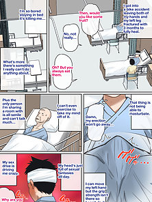 Mom Looks After Me in the Hospital - Hentai milf fucks her son since he can't jerk off