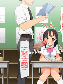 Schoolgirl gets fucked by her teacher in class while all the students watch shocked - dirty comics