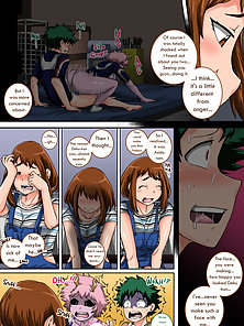 My Harem Academia 5 - Deku fucks Uravity and Pinky's teen pussy - hentai manga