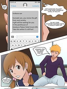 Ichigo gets a blowjob and titty fuck surprise from Rangikyu, Yoruichi and Harribel Ichigo gets a blowjob and titty fuck surprise from Rangikyu, Yoruichi and Harribel