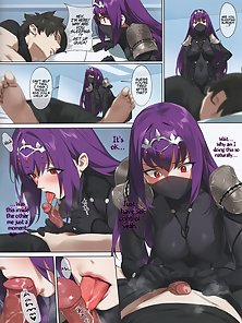 Fate Grand Order Mogurikomi: Sneaking In - She sneaks in while he is sleeping and gets ass fucked