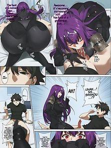 Fate Grand Order Mogurikomi: Sneaking In - She sneaks in while he is sleeping and gets ass fucked