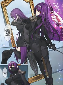 Fate Grand Order Mogurikomi: Sneaking In - She sneaks in while he is sleeping and gets ass fucked