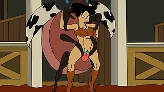 Amy Wong from Futurama gets fucked from behind by a giant beetle