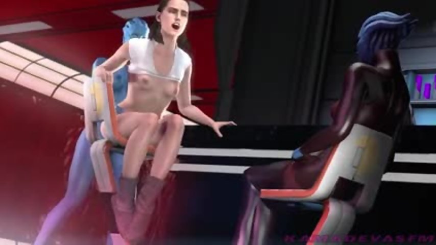 Rey gets rough public anal from alien Liara T'soni thumbnail