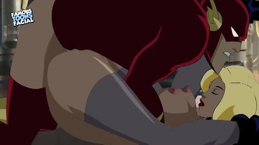 The flash gets a blowjob and titty fuck from a busty villain thumbnail