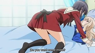 A Kiss for the Petals - Petite schoolgirls with small tits have erotic lesbian anime sex
