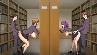 Junjou Decamelon 2 - Busty hentai schoolgirls fuck at the library and beach