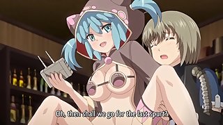 Cornelica, The Town of Succubi 4 - Hentai catgirl uses robot suit to make petite man fuck her