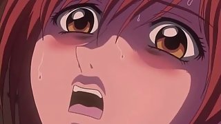 The Kawarazaki Household 2 ep4 - Tied up and gagged hentai girl is doubled fucked by dildos