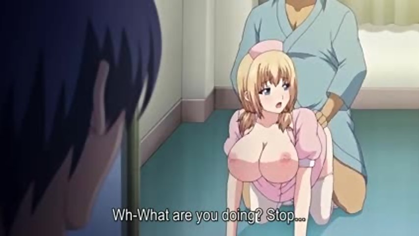 White Blue 4 - Old man bangs busty hentai nurse while her boyfriend watches thumbnail