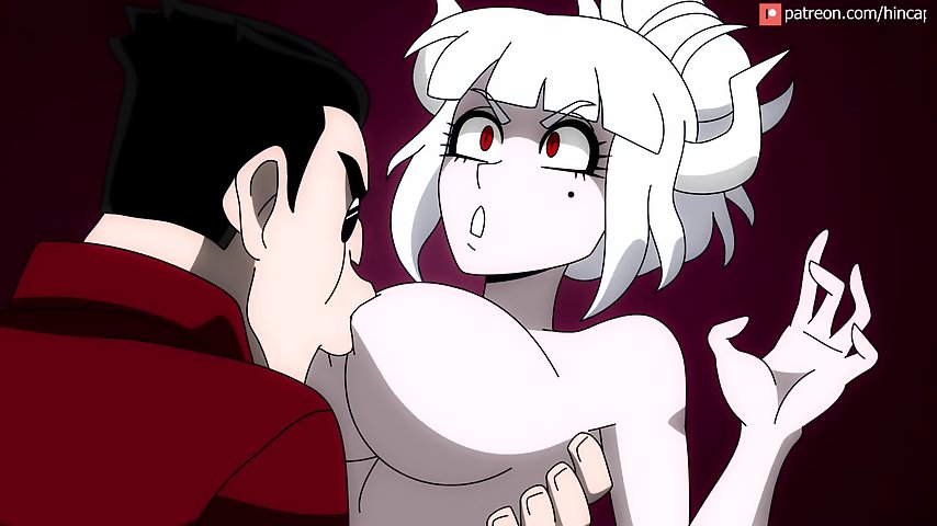 Helltaker Breakfast of Hell - Succubus gets pussy licked and nipple sucked thumbnail