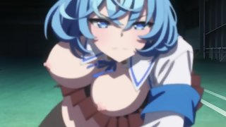 Nukitashi 10 - Topless anime babe battles dual dildos and her ass gets vibrated