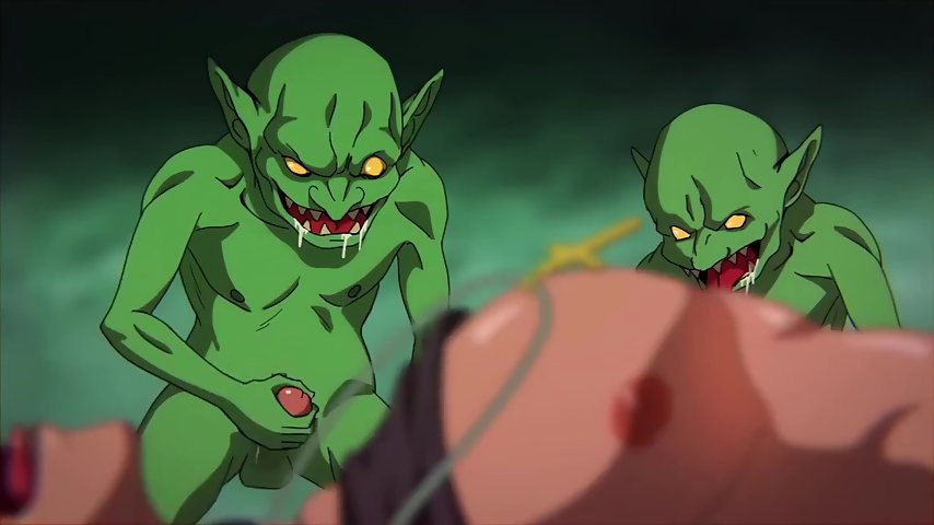 Goblins Cave 1 - Human slave is gangbanged by gay goblins thumbnail