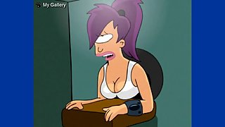 Leela Turunga is stuck in a hole and fucked from by behind by Fry
