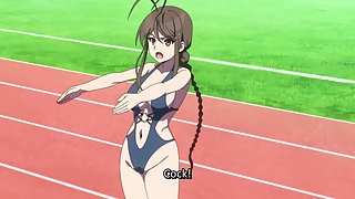 Nukitashi 4 (ecchi anime) - Virgin with chastity belt sticks a dildo up his anime ass