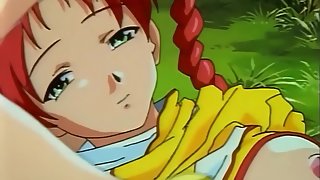 Desert Island Story XX 1 - Petite redhead teen with pigtails masturbates her smooth hentai pussy