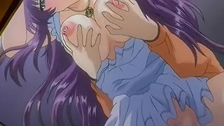 Beautiful Sisters 2 - Busty anime girl gets fucked in kitchen when sister walks in