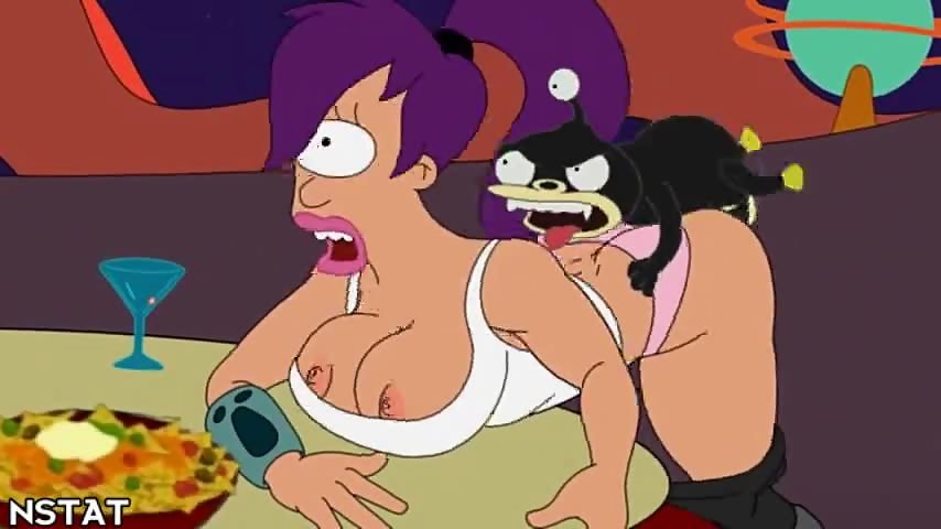 Amy from futurama rides on a cock in the middle of a party thumbnail
