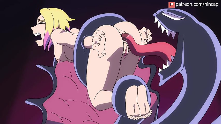 Venom tongues Spider Gwen's asshole and double penetrates her thumbnail