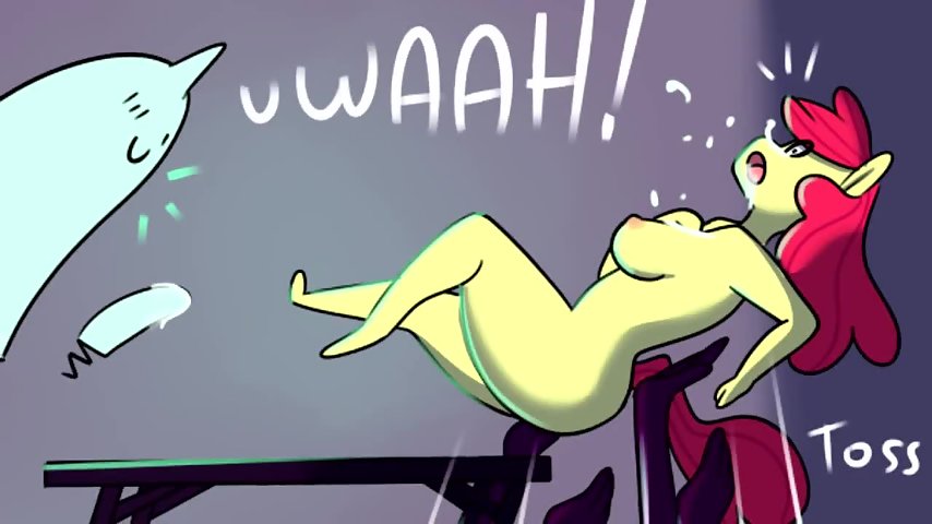 Hentai pony gets a dildo slammed in to her cunt thumbnail
