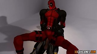 Gay Deadpool gets fucked by variety of heroes - compilation