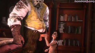 Bioshag - Bioshock Elizabeth gives a monster a blowjob, facial, and hardcore fuck