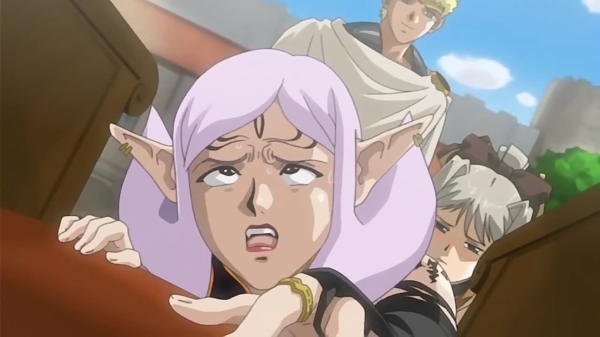 Dirty elf gets her butthole fucked in public by tentacle king thumbnail
