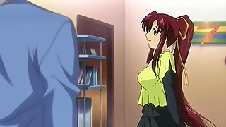 Aneimo 2 - Busty anime girlfriend gets her shaved uncensored virgin pussy fucked