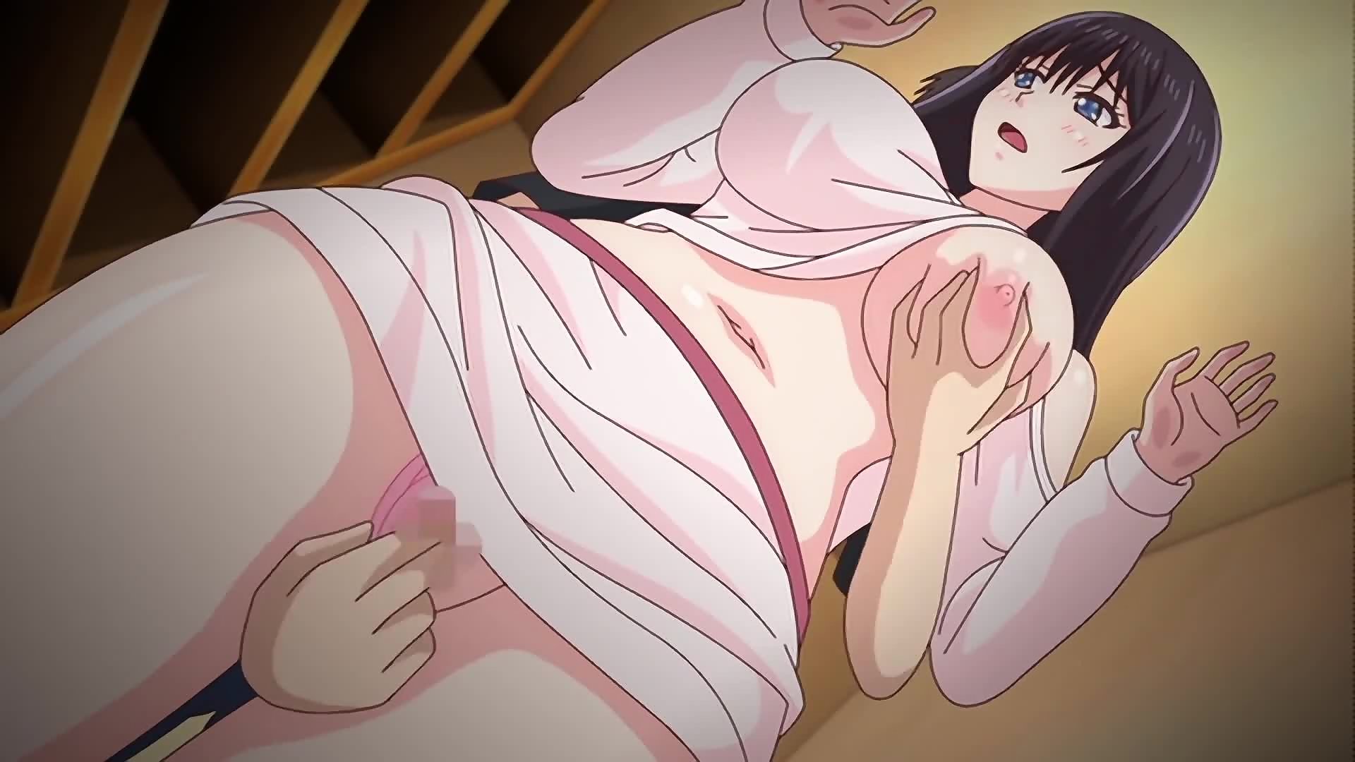 In the End, She's a Wife 2 - Busty hentai milf teacher gives a blowjob and fuck in bathroom
