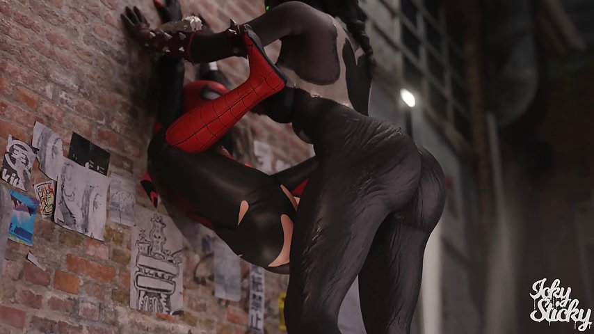 Spider-Girl falls into a trap and gets fucked by big futanari cock thumbnail