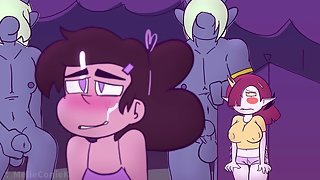 The Cum Princess - Crossdresser Marco Diaz gets anal banged by futanari monsters