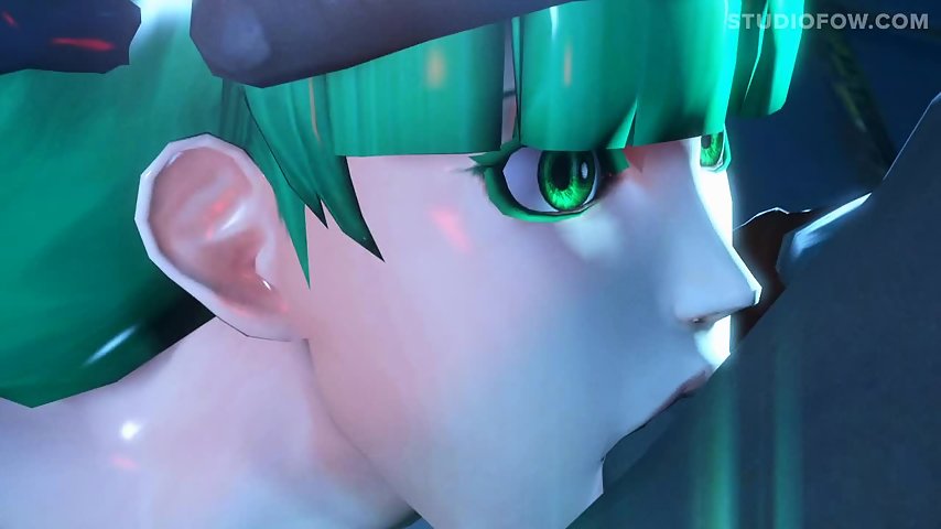 Succubus Morrigan Aensland gets her throat fucked deep thumbnail
