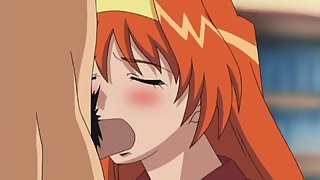 Dark 1 - Redheaded anime schoolgirl is tied up and face fucked till she swallows