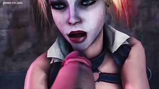 Gotham Sirens: Arkham Sex - Batman pulls out his big cock and fucks Harley Quinn with it